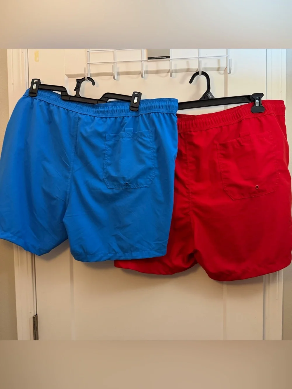 3XL George Red and Blue Men's Swim Trunks Set